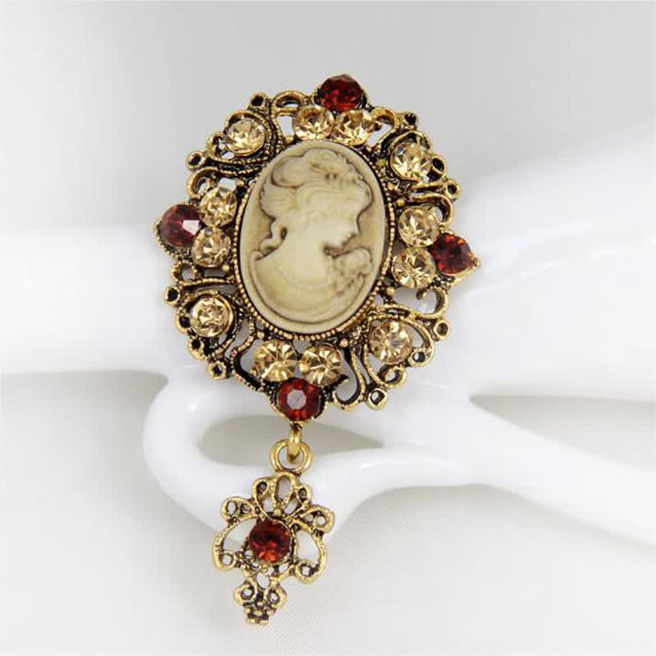 Women's Cameo Lady Victorian Brooch