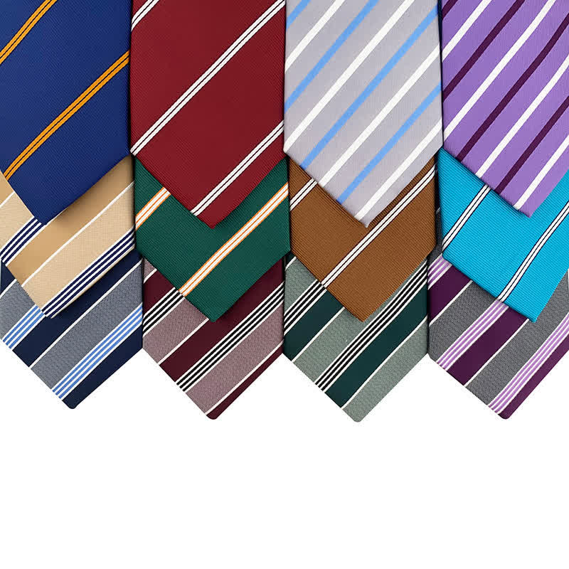Men's Traditional Repp Striped Office Necktie - image 0