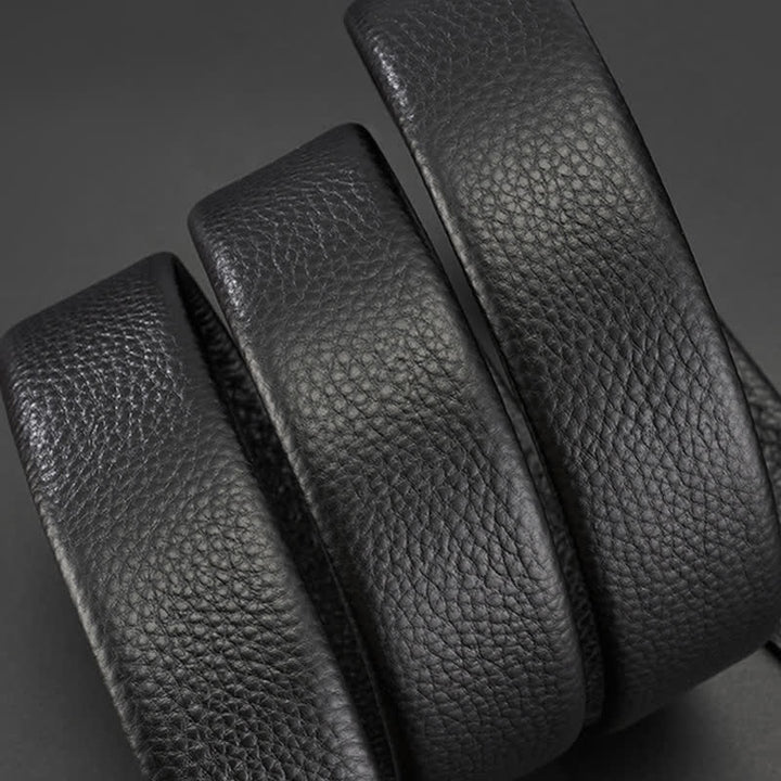 Men's Fierce Cattle Bull Automatic Buckle Leather Belt