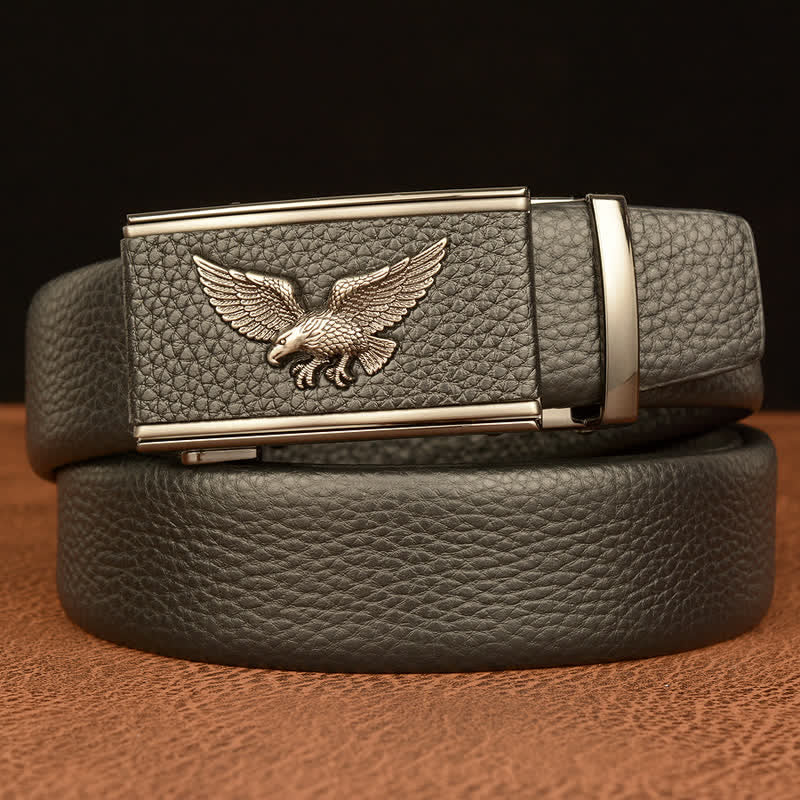 Men's Business Eagle Hawk Automatic Buckle Leather Belt