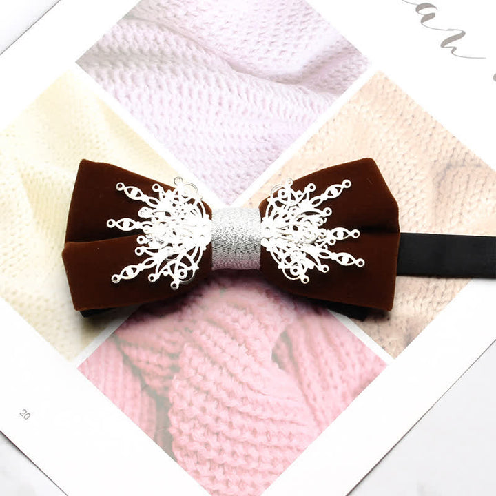 Men's Bling Mosaic Sunburst Velvet Bow Tie