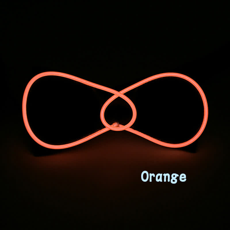 Flashing Round LED Glowing Bow Tie