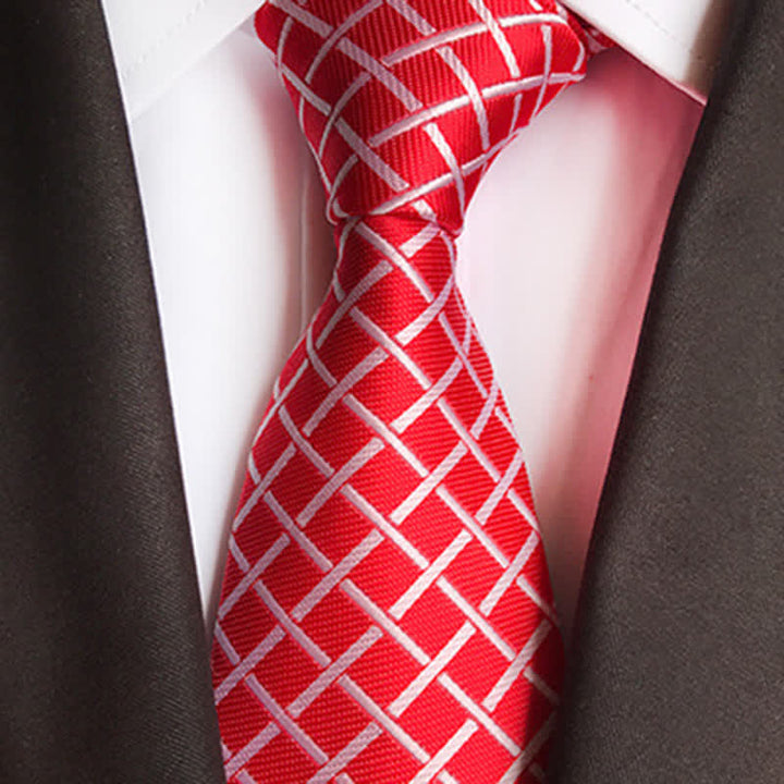 Men's Bright Woven Checked Necktie - image 12