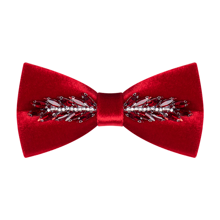 Men's Witty Crystal Velvet Bow Tie