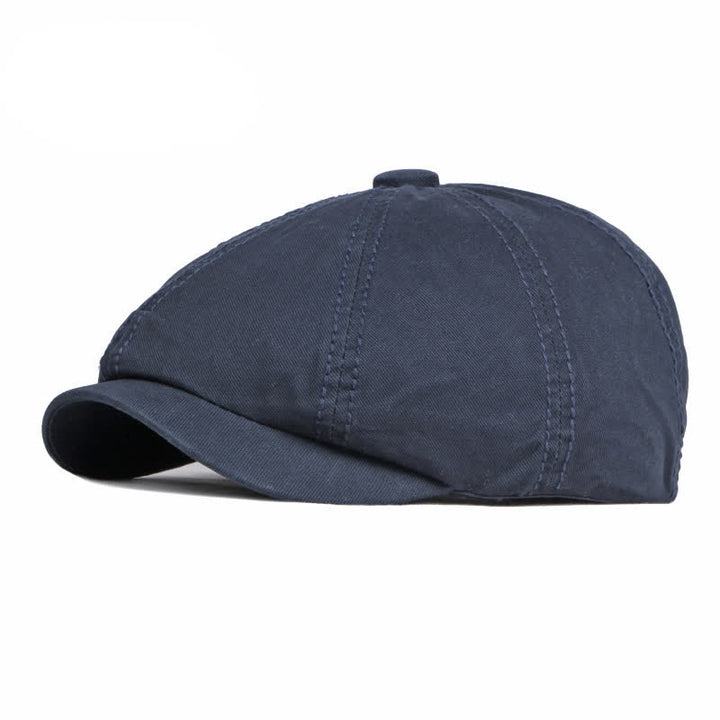 Casual Solid Color Cotton Daily Beret Cap