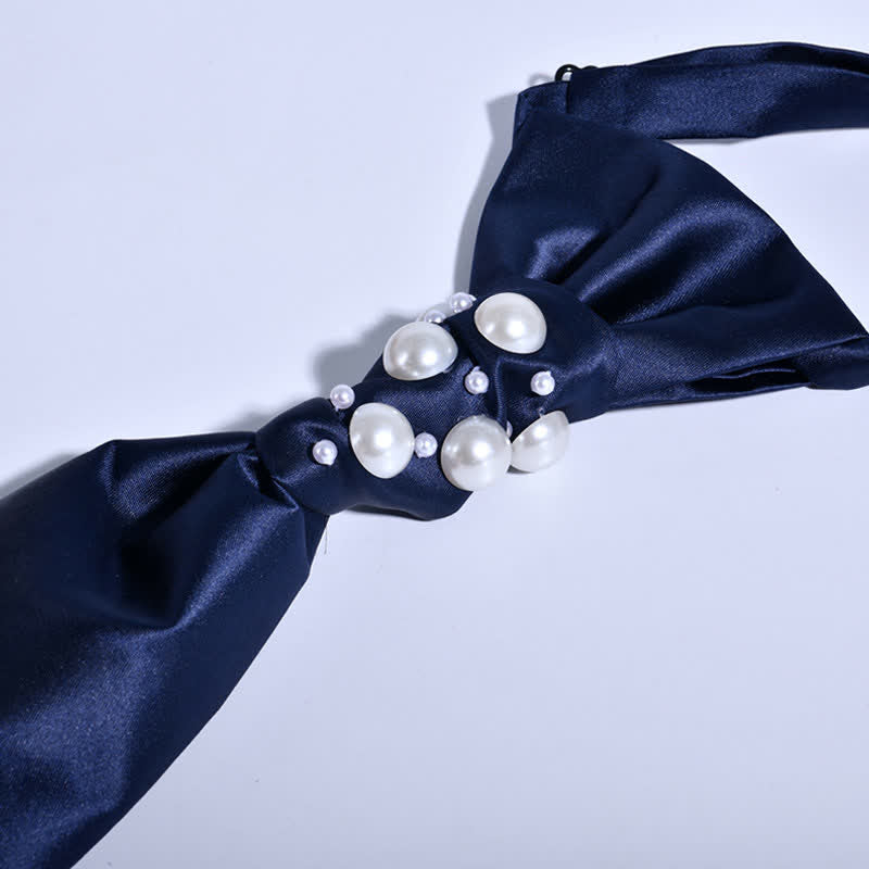 Men's Vintage Look Pearls Wedding Necktie - image 10