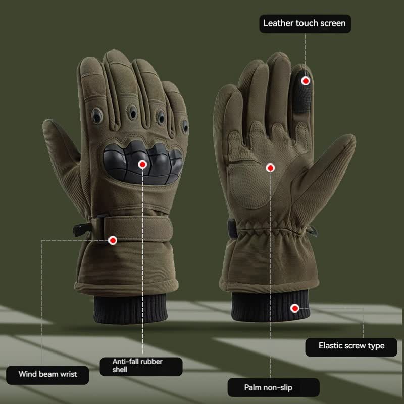 Winter Thermal All Finger Protective Tactical Gloves