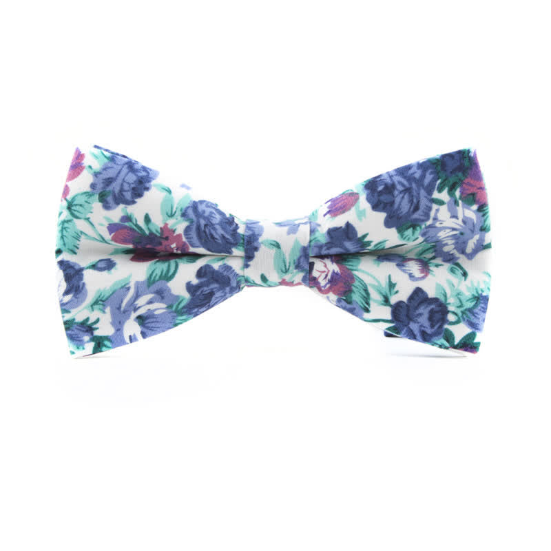 Men's Dyeing Rose Leaves Floral Bow Tie