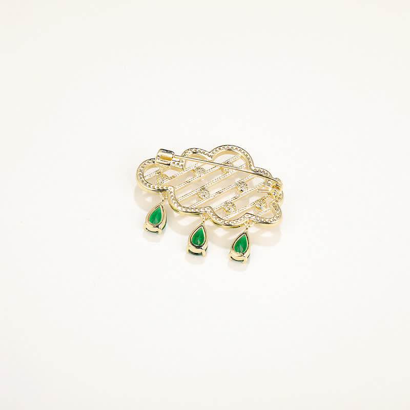 Women's Raining Cloud Pearl Brooch