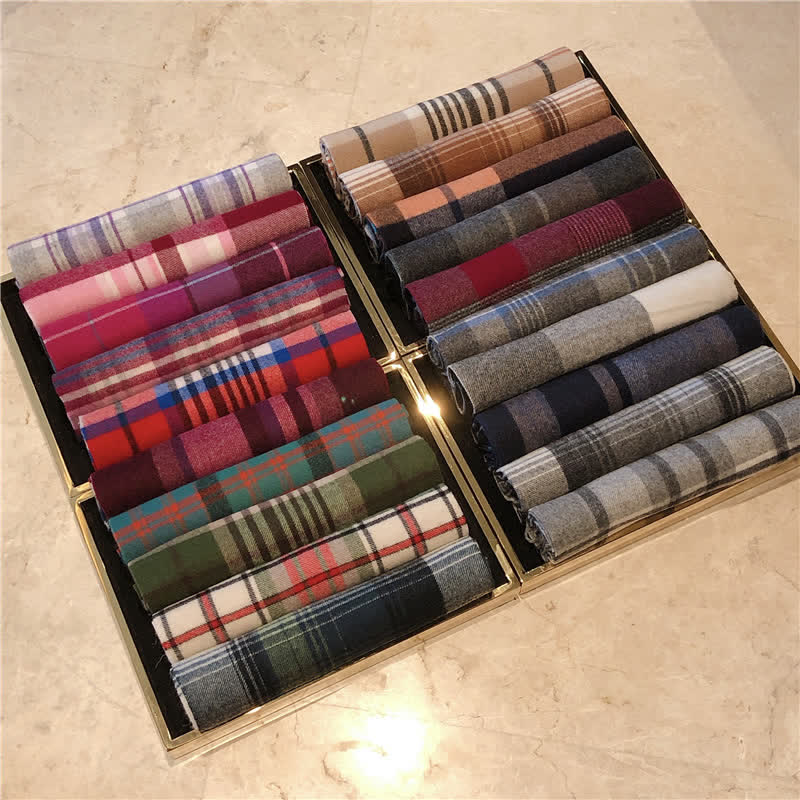 Unisex Lamb Edinburgh Big Warm Plaid Scarf - image 3