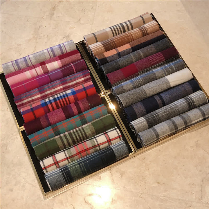 Unisex Lamb Edinburgh Big Warm Plaid Scarf - image 3