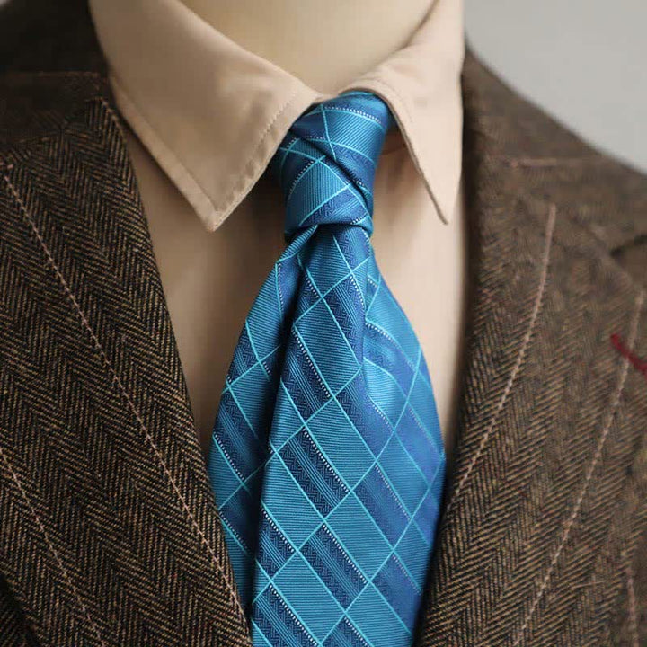 Men's Retro Street Style Geometric Necktie