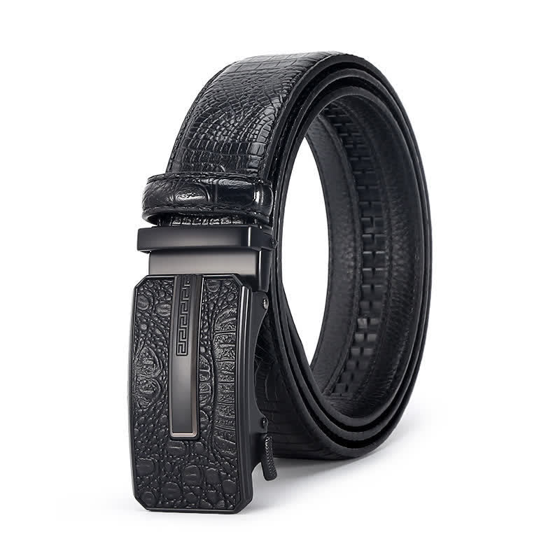 Men's Luxury Crocodile Skin Pattern Leather Belt