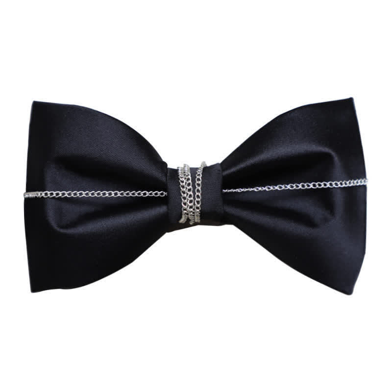 Men's Bling Chain Plain Bow Tie