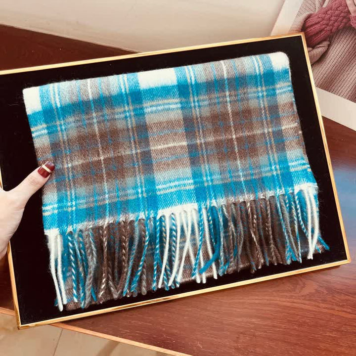 Unisex Lamb Edinburgh Big Warm Plaid Scarf - #31 - image 50