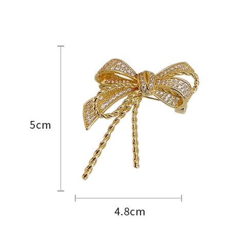 Women's Pretty Bowkont Zircons Brooch