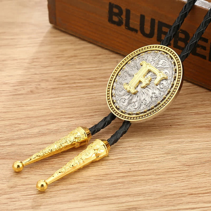 Western Cowboy Shirt Accessory Alphabet A To Z Bolo Tie