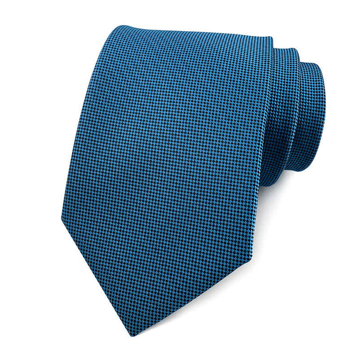 Men's Simple Solid Color Skinny Necktie - Steel Blue - image 11