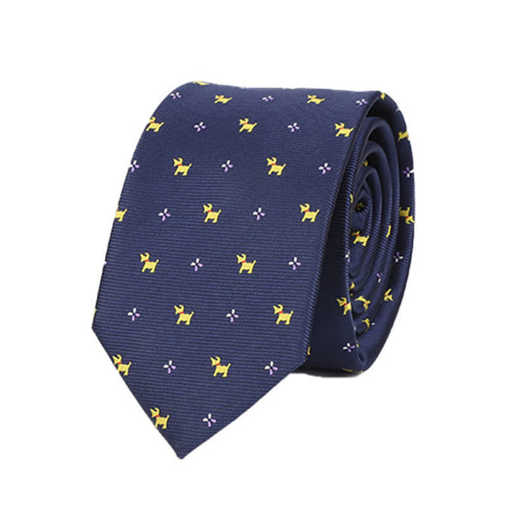 Men's Puppy Navy Evening Necktie