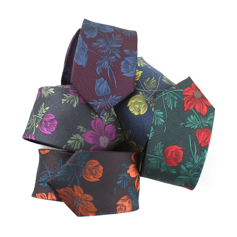 Men's Novelty Flower with Stem Necktie - image 0