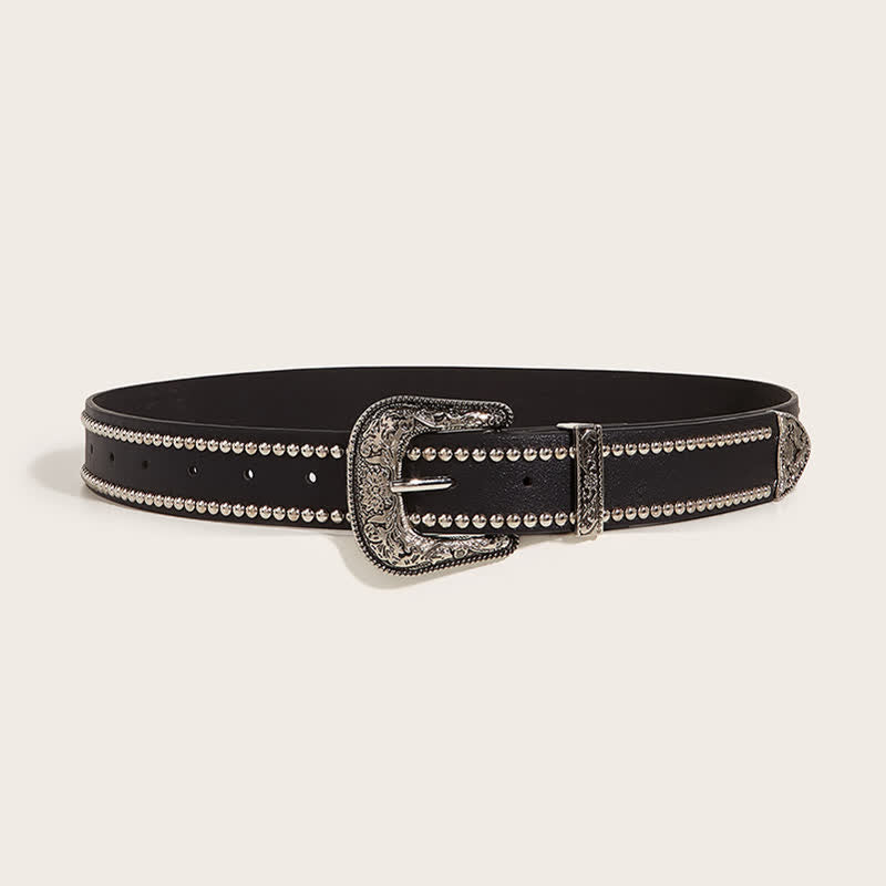 Women's Stunning Rivet Punk Style Leather Belt