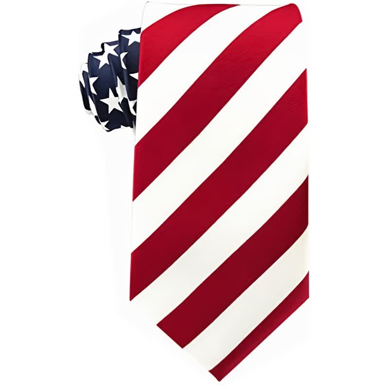 Men's Flag Stars & Stripes Necktie