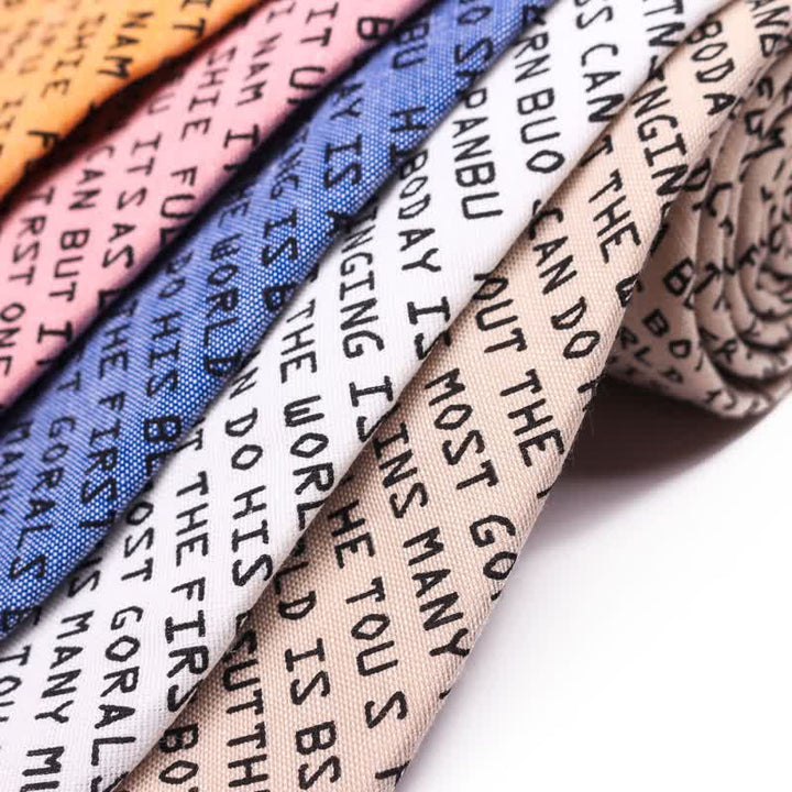 Men's Creative Casual English Letter Necktie