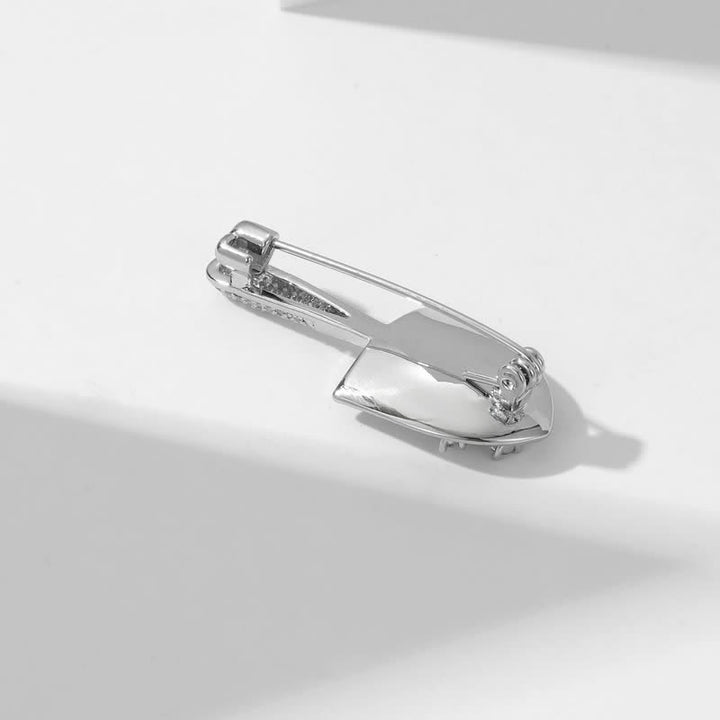 Unisex Plated Mini Shovel Brooch