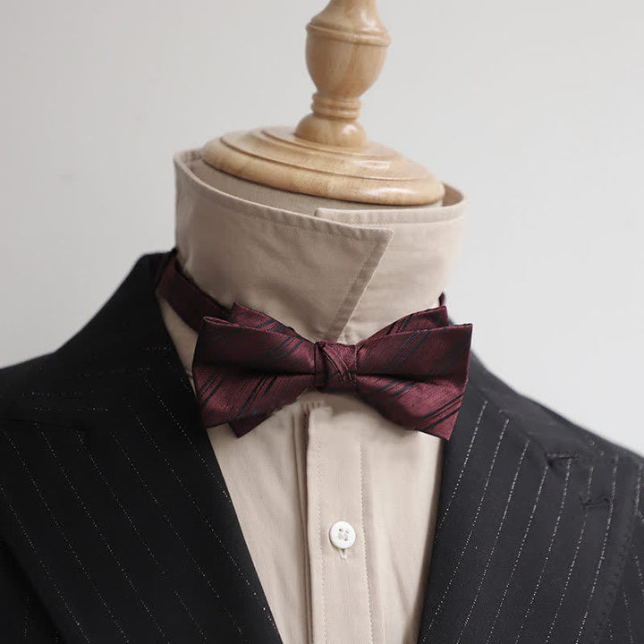 Men's Burgundy Series Gentleman Bow Tie