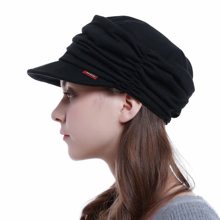 Women's Soft-Brimmed Hat Pleated Baseball Cap