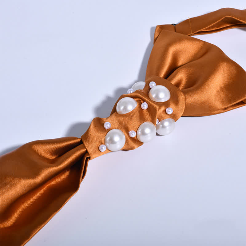 Men's Vintage Look Pearls Wedding Necktie - image 18