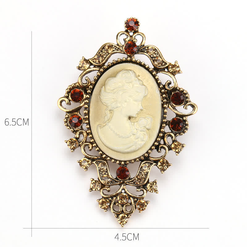 Women's Palace Beauty Queen Cameo Brooch