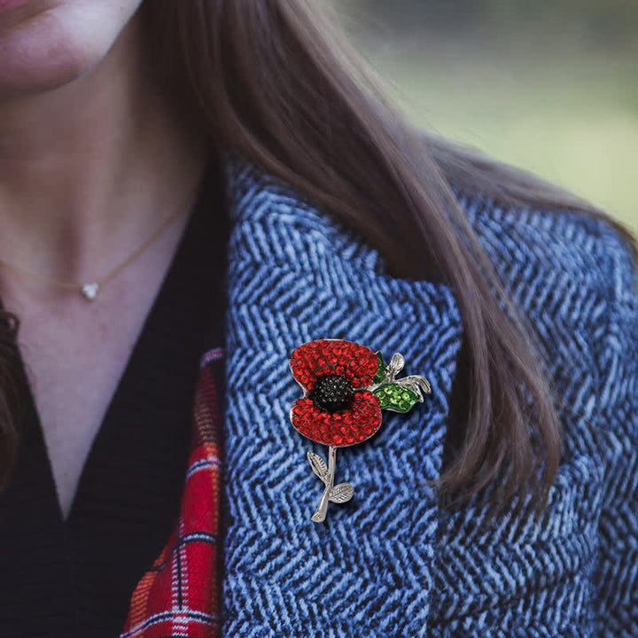 Women's Alive Poppy Safflower Brooch