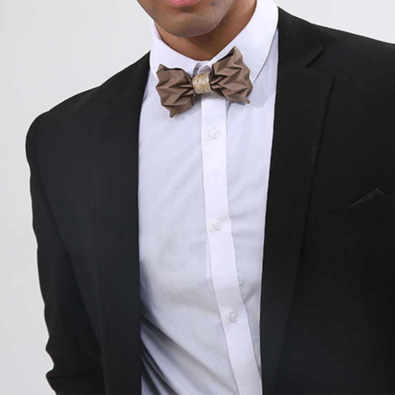 Men's Creative Environmental Kraft Paper Bow Tie