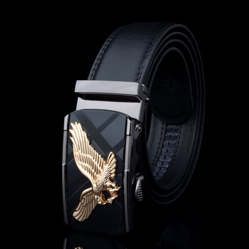 Men's Animal Eagle Automatic Buckle Leather Belt