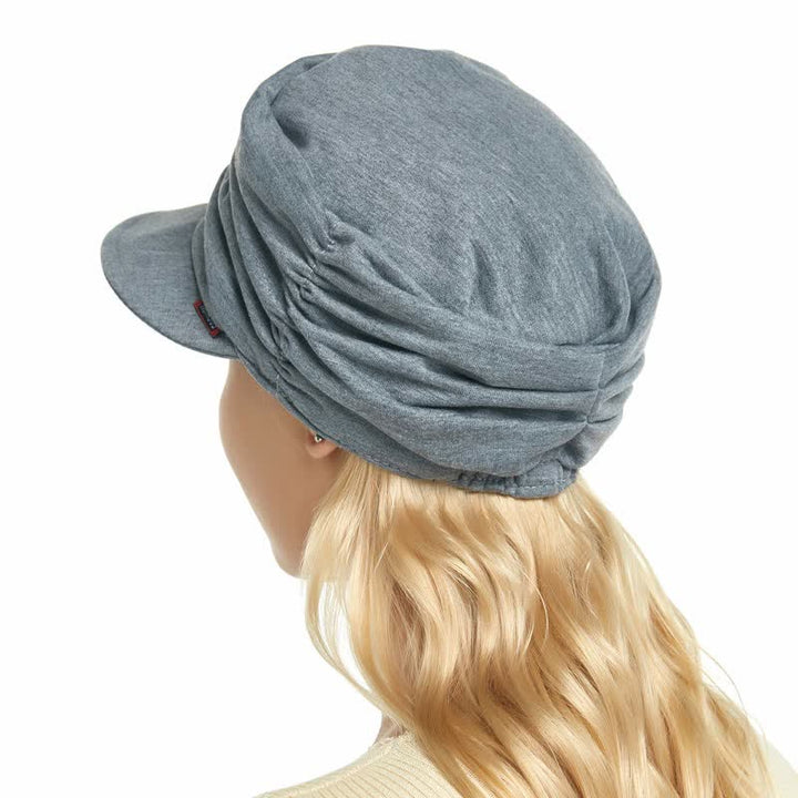 Women's Soft-Brimmed Hat Pleated Baseball Cap