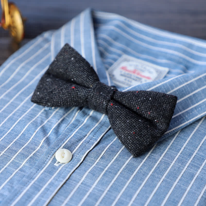 Men's Simple Tweed Wool Blend Bow Tie