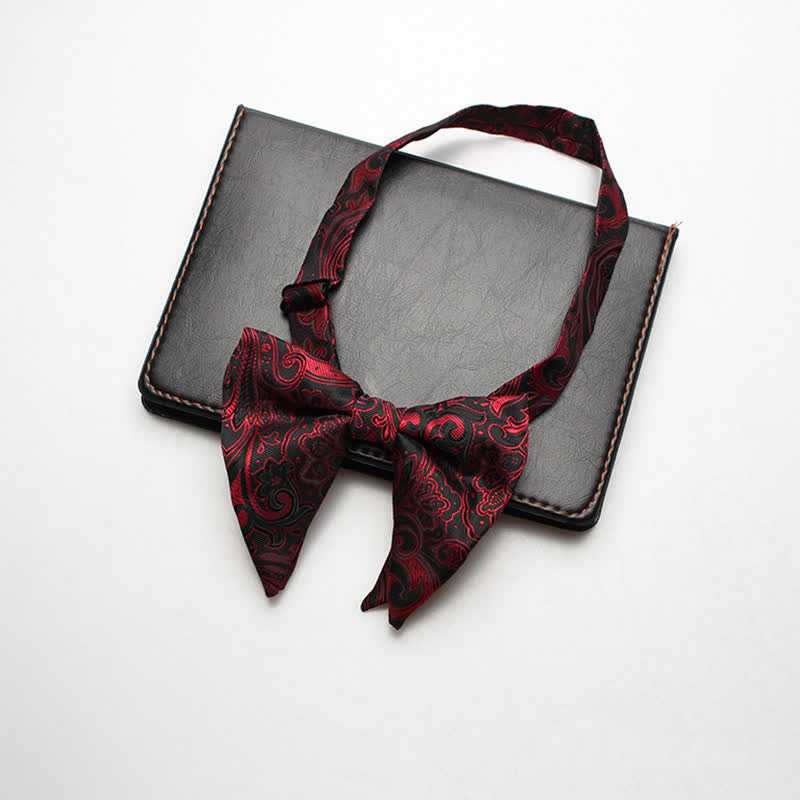 Men's Exotic Paisley Oversized Pointed Bow Tie