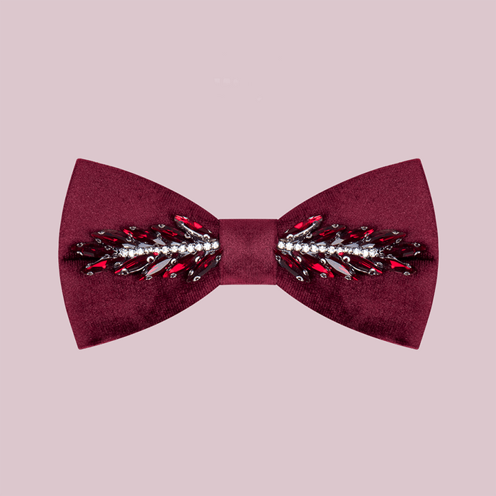 Men's Witty Crystal Velvet Bow Tie