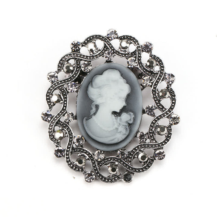 Women's Retro Century Queen's Cameo Brooch