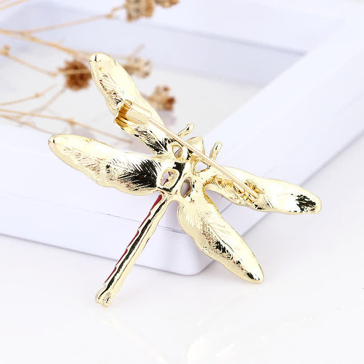 Women's Pretty Enamel Dragonfly Brooch