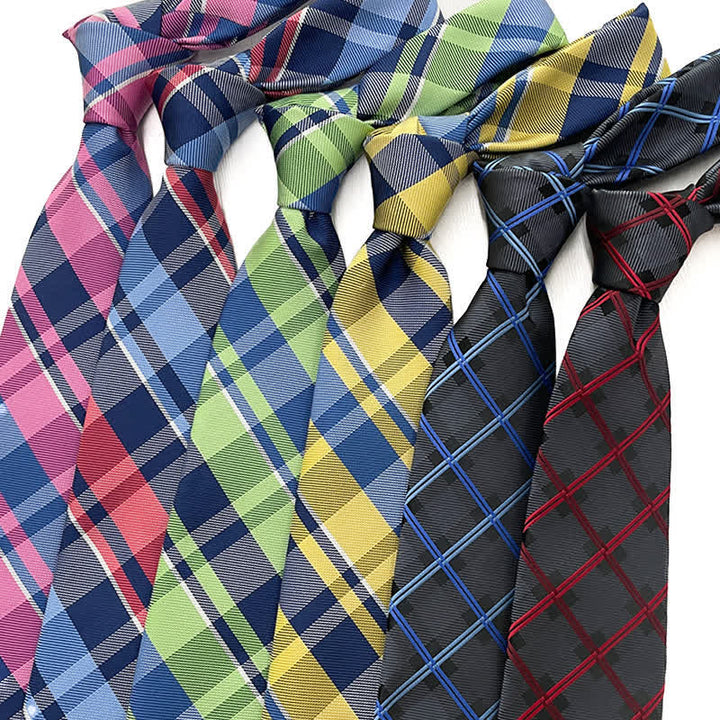 Men's Smart Bright Plaid Necktie