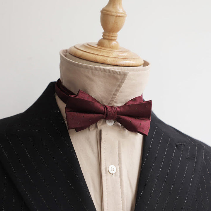 Men's Burgundy Series Gentleman Bow Tie