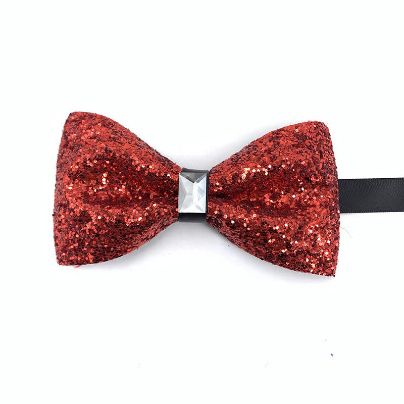 Men's Shiny Sequins Fancy Bow Tie