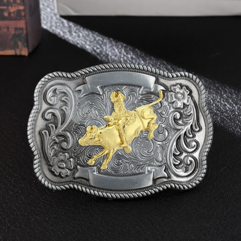 Men's DIY Gold Carving Animal Buckle Leather Belt - Rodeo - Without Belt - image 19
