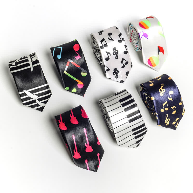Men's Personality Piano Music Note Necktie - image 4