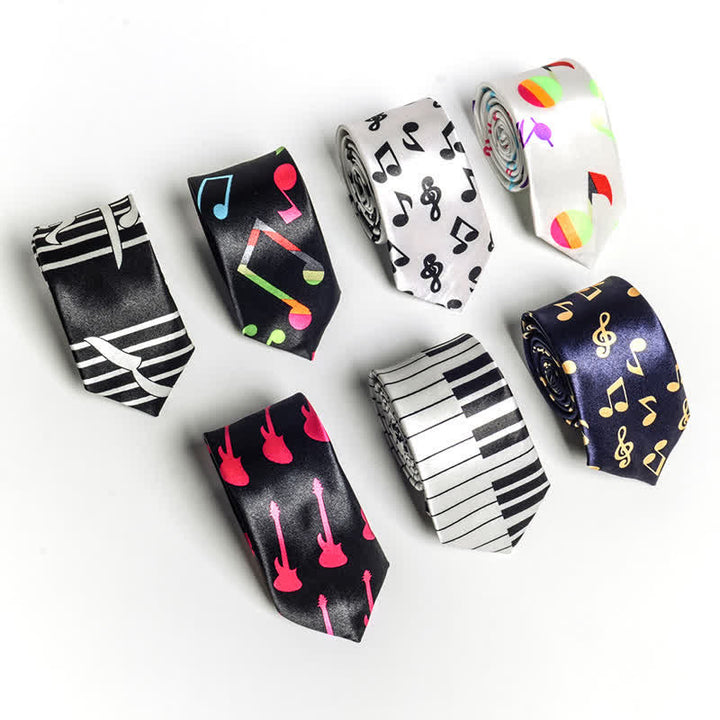 Men's Personality Piano Music Note Necktie - image 4