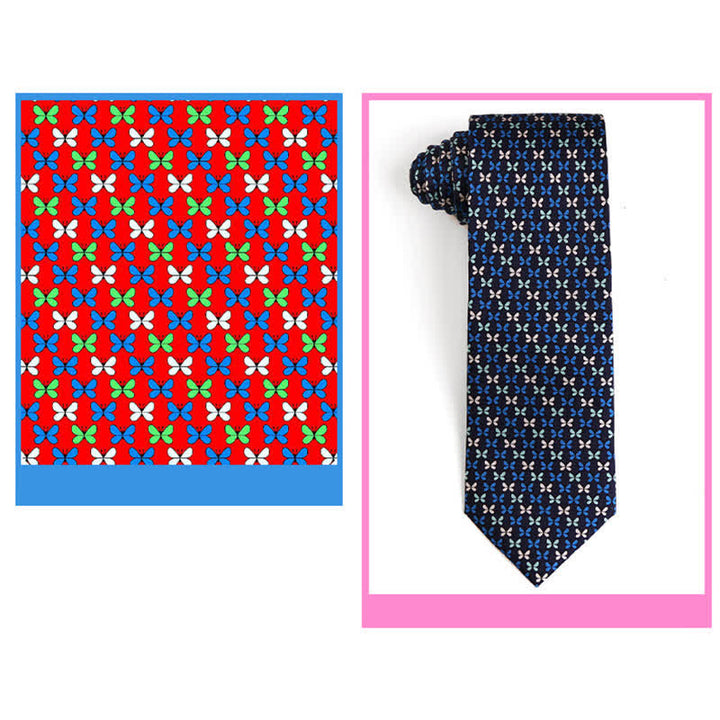 Men's Dancing Animal Motifs Pure Silk Necktie