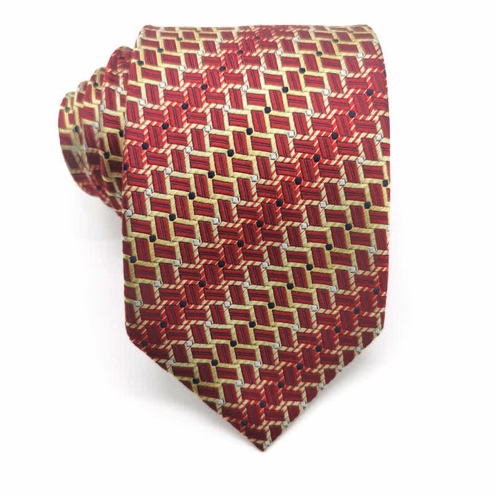 Men's Graduated Weave Pattern Pure Silk Necktie