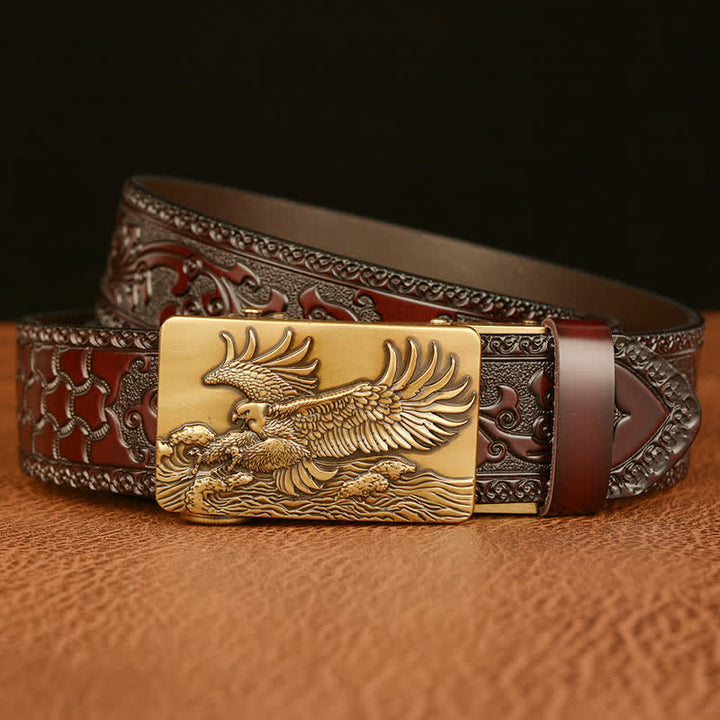 Men's Eagle Expanded Its Wings Leather Belt